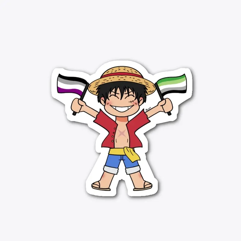 Aro/Ace Luffy Sticker